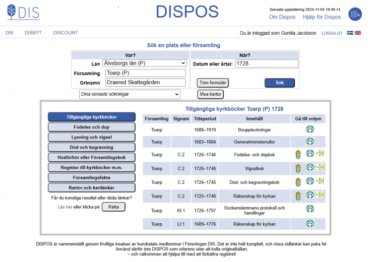 Disgen handledning - Dispos
